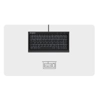 MaxPoint KSK-3011ELC Super-Mini Tastatur DE-Layout integrierter Numernblock