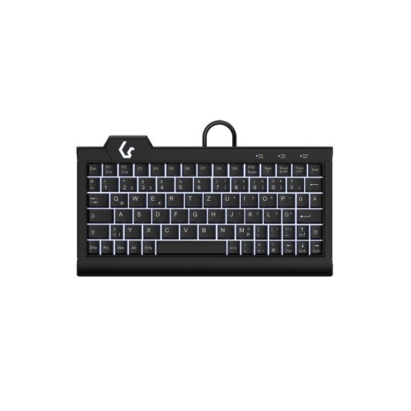 MaxPoint KSK-3010ELC Super Mini Tastatur DE-Layout mit Hintergrundbeleuchtung USB/PS/2 - Tastatur