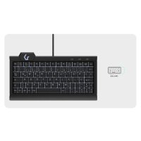 MaxPoint KSK-3010ELC Super Mini Tastatur DE-Layout mit Hintergrundbeleuchtung USB/PS/2 - Tastatur