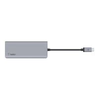 Belkin AVC009btSGY, USB 3.2 Gen 1 (3.1 Gen 1) Type-C, 100 W, Silber, MicroSD (TransFlash), SD, 4K Ultra HD, 3.5mm, HDMI, USB 3.2 Gen 1 (3.1 Gen 1) Type-A, USB 3.2 Gen 1 (3.1 Gen 1) Type-C