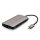 C2G USB-C 8-in-1 Mini-Dock mit HDMI, zwei USB-A, Ethernet, SD-Kartenleser und USB-C Power Delivery bis zu 100 W - 4K 30 Hz, Kabelgebunden, USB 3.2 Gen 1 (3.1 Gen 1) Type-C, 10,100,1000 Mbit/s, Grau, SD, 5 Gbit/s