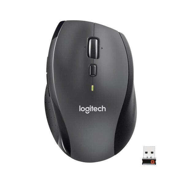 Logitech Customizable Mouse M705, rechts, Optisch, RF Wireless, 1000 DPI, Anthrazit