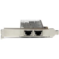 StarTech.com 2 Port PCI Express 10GBase-T Ethernet Netzwerkkarte mit Intel X540 Chip, Eingebaut, Kabelgebunden, PCI Express, Ethernet, 20000 Mbit/s, Schwarz, Edelstahl