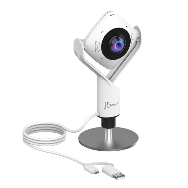 j5create JVCU360-N 360° Rundum Webcam, 2,07 MP, 1920 x 1080 Pixel, Full HD, 30 fps, 1920x1080@30fps, 1080p