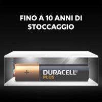 Duracell Plus 100 AAA, Einwegbatterie, AAA, Alkali, 1,5 V, 8 Stück(e), Beige, Schwarz