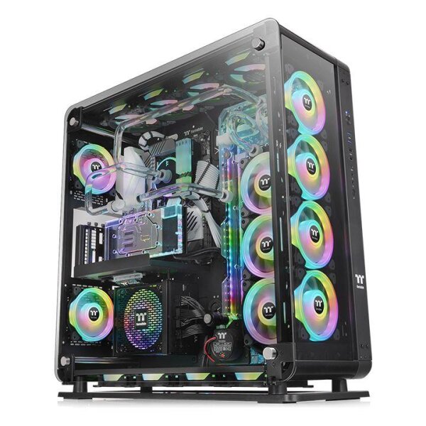 Thermaltake Core P8 TG, Full Tower, PC, Schwarz, ATX, EATX, micro ATX, Mini-ITX, SPCC, Gaming