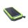 RealPower PB-10000 Solar, 10000 mAh, Lithium Polymer (LiPo), Kabelloses Aufladen, Schwarz, Grün