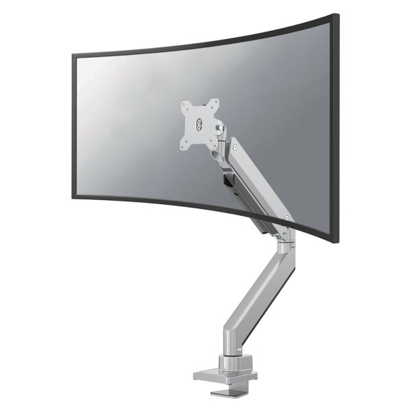 Neomounts Tischhalterung Für Curved Monitore, Klemme /Bolzen, 18 kg, 25,4 cm (10"), 124,5 cm (49"), 100 x 100 mm, Silber