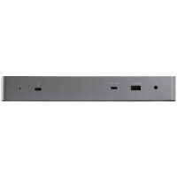 StarTech.com Thunderbolt 3 Dock mit USB-C Host-Kompatibilität - Dual 4K 60Hz DisplayPort 1.4 oder Dual HDMI Monitore - Single 8K - TB3/USB-C Laptop Docking Station - 96W PD, 5xUSB - 10 Gbit/s, Kabelgebunden, Thunderbolt 3, 96 W, 3,5 mm, Schwarz, Grau, 40