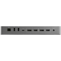 StarTech.com Thunderbolt 3 Dock mit USB-C Host-Kompatibilität - Dual 4K 60Hz DisplayPort 1.4 oder Dual HDMI Monitore - Single 8K - TB3/USB-C Laptop Docking Station - 96W PD, 5xUSB - 10 Gbit/s, Kabelgebunden, Thunderbolt 3, 96 W, 3,5 mm, Schwarz, Grau, 40