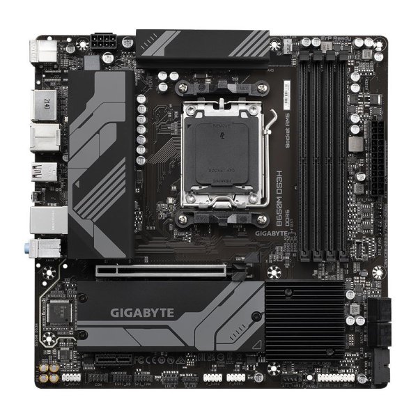 Gigabyte B650M DS3H, AMD, Sockel AM5, AMD Ryzen™ 5, AMD Ryzen 7 7th Gen, AMD Ryzen 9 7th Gen, Sockel AM5, 192 GB, DDR5-SDRAM