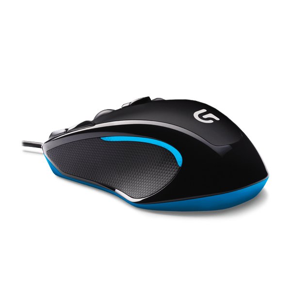 Logitech G G300s, rechts, Optisch, USB Typ-A, 2500 DPI, 1 ms, Schwarz, Blau