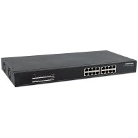 Intellinet 16-Port Gigabit Ethernet PoE+ Switch, 16 x PoE-Ports, IEEE 802.3at/af Power over Ethernet (PoE+/PoE), Endspan, 19" Rackmount, Unmanaged, L2, Gigabit Ethernet (10/100/1000), Power over Ethernet (PoE), Rack-Einbau, 1U