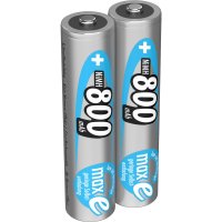 Ansmann 800 mAh - Micro / AAA / HR03, AAA, Nickel-Metallhydrid (NiMH), 1,2 V, 800 mAh, 10.5 x 44.5