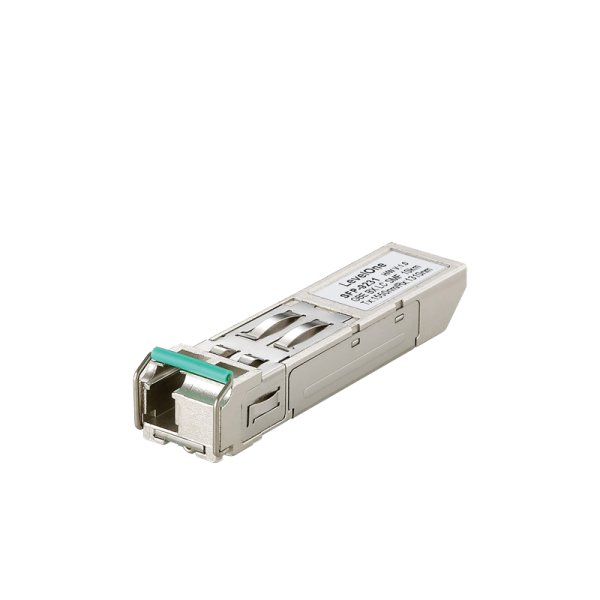 LevelOne 1.25G Single-Mode BIDI SFP Transceiver 10km, TX/RX mit 1550/1310nm, Faseroptik, 1250 Mbit/s, SFP, LC, 9/125 µm, 10000 m