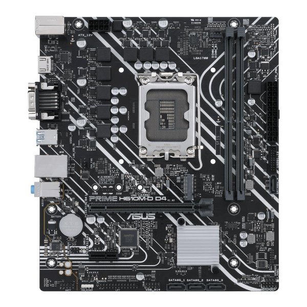 ASUS PRIME H610M-D D4, Intel, LGA 1700, Intel® Celeron®, Intel® Core™ i3, Intel® Core™ i5, Intel® Core™ i7, Intel® Core™ i9,..., DDR4-SDRAM, 64 GB, DIMM