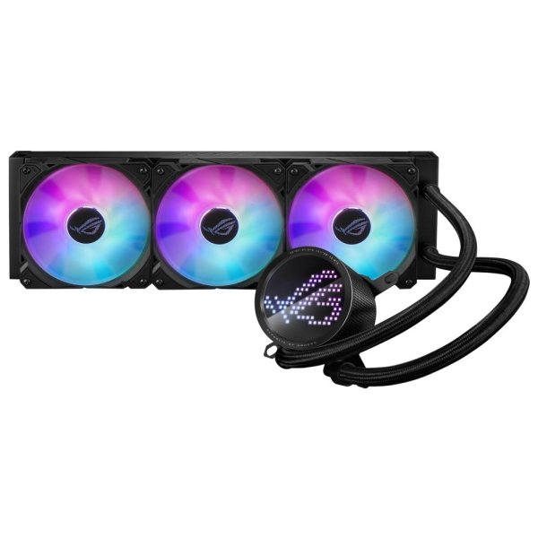 ASUS ROG Ryuo III 360 ARGB, Liquid cooling kit, 12 cm, 2200 RPM, 36,45 dB, 70,07 cfm, Schwarz