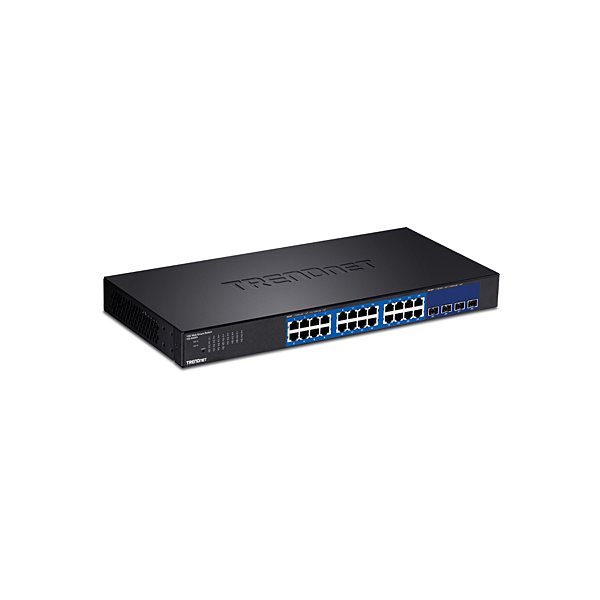 TRENDnet TEG-30284, Managed, Gigabit Ethernet (10/100/1000), Vollduplex, Rack-Einbau, 1U