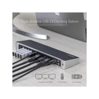 StarTech.com Drei Monitor USB 3.0 Docking Station mit 2x 4K DisplayPort & HDMI, 5x USB-A H
