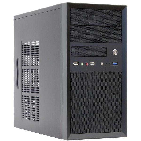 Chieftec CT-01B-OP, Mini Tower, PC, Schwarz, micro ATX, SECC, Heimbüro