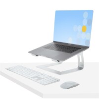 StarTech.com Schreibtisch Laptophalter, Laptophalterung/Laptop ablage/erhöhung bis 5kg Tragkraft, Notebook Ablage/Laptop Riser für Macbook Air/Pro, Dell XPS, Lenovo, Aluminium, Laptop-Ständer, Silber, Aluminium, 43,2 cm (17"), 5 kg, 223 mm