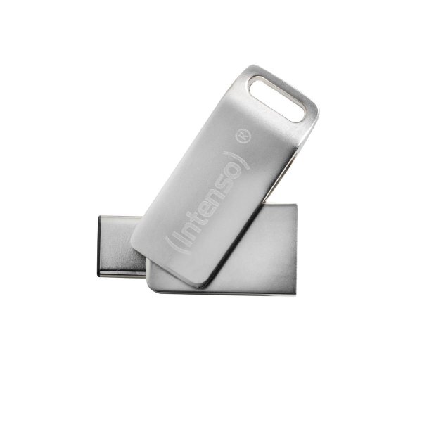 Intenso cMobile Line, 64 GB, USB Type-A / USB Type-C, 3.2 Gen 1 (3.1 Gen 1), 70 MB/s, Drehring, Silber