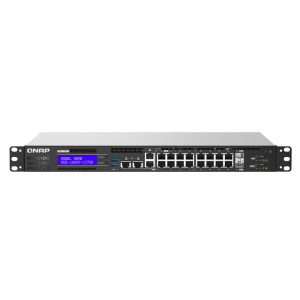 QNAP QGD-1602P, Managed, L2, 2.5G Ethernet (100/1000/2500), Vollduplex, Power over Ethernet (PoE), Rack-Einbau