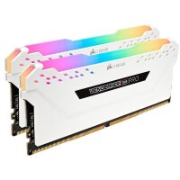 Corsair Vengeance RGB CMW16GX4M2C3200C16W, 16 GB, 2 x 8 GB, DDR4, 3200 MHz, 288-pin DIMM, Weiß