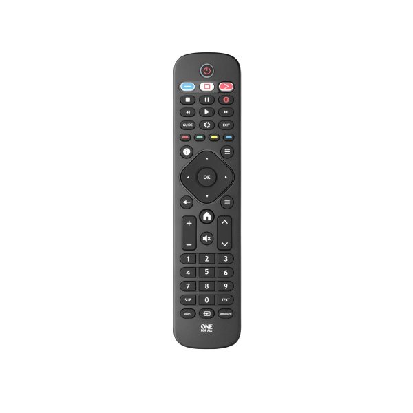 One for All TV Replacement Remotes URC4913, TV, IR Wireless, Drucktasten, Schwarz