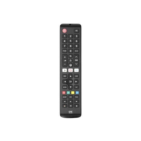 One for All TV Replacement Remotes URC4910, TV, IR Wireless, Drucktasten, Schwarz