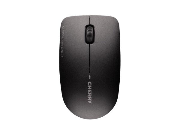 Cherry MW 2400 Kabellose Maus, Schwarz, USB, Beidhändig, Optisch, RF Wireless, 1200 DPI, Schwarz