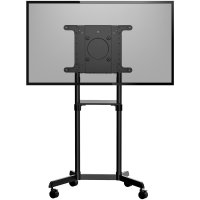 StarTech.com TV-Wagen - TV Ständer mit Rollen für 37-70 Zoll VESA-Displays (70kg) - TV-Ständer mit Regal & Ablagefach - Dreh-/Neigbares Display - Universal-TV-Halterung auf Rädern, 177,8 cm (70"), 200 x 200 mm, 600 x 400 mm, 0 - 5°, 90°, Schwarz