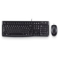 Logitech Desktop MK120, Volle Größe (100%), Kabelgebunden, USB, Schwarz, Maus enthalten