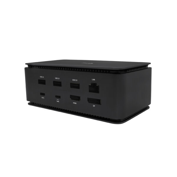 i-tec Metal USB4 Docking station Dual 4K HDMI DP with Power Delivery 80 W + Universal Charger 100 W, Kabelgebunden, USB4, 80 W, 3,5 mm, 10,100,1000 Mbit/s, Schwarz