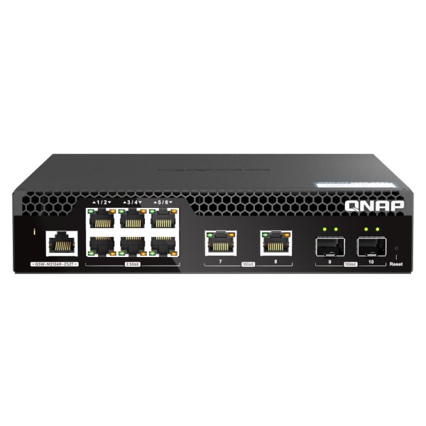 QNAP QSW-M2106R-2S2T, Managed, L2, 10G Ethernet (100/1000/10000), Rack-Einbau, 1U