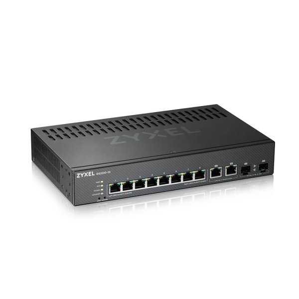 ZyXEL GS2220-10-EU0101F, Managed, L2, Gigabit Ethernet (10/100/1000), Rack-Einbau