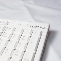 LogiLink Tastatur Maus Kombination Funk, Volle Größe (100%), Kabellos, USB, Weiß, Maus enthalten