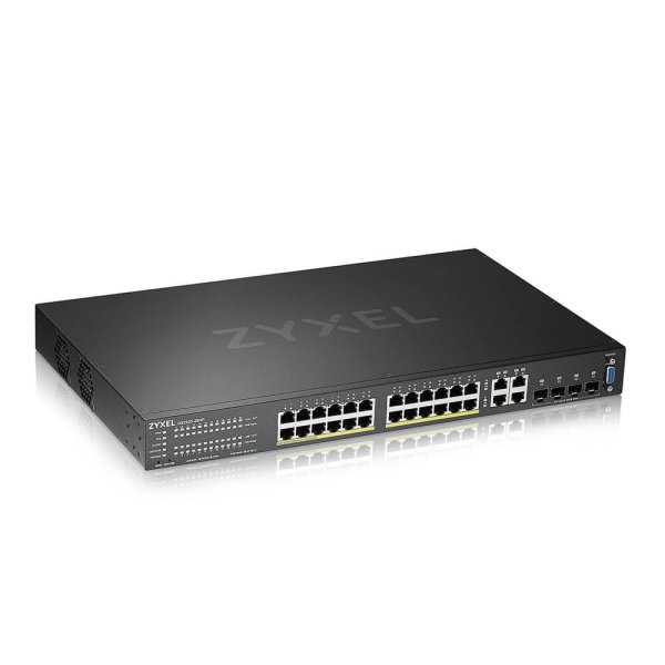 ZyXEL GS2220-28HP-EU0101F, Managed, L2, Gigabit Ethernet (10/100/1000), Power over Ethernet (PoE), Rack-Einbau