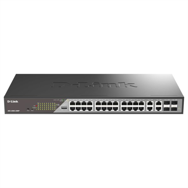 D-Link DSS-200G-28MP/E, Managed, L2, Gigabit Ethernet (10/100/1000), Vollduplex, Power over Ethernet (PoE), 1U