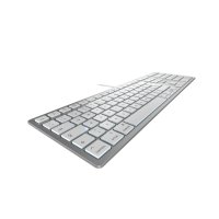 Cherry KC 6000C FOR MAC, Kabelgebunden, USB, Scherenschalter, QWERTZ, Silber