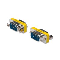 DIGITUS AK-610505-000-I - Gender Changer, D-Sub9 Metallgehäuse, M/M, mit Sechskantschraube