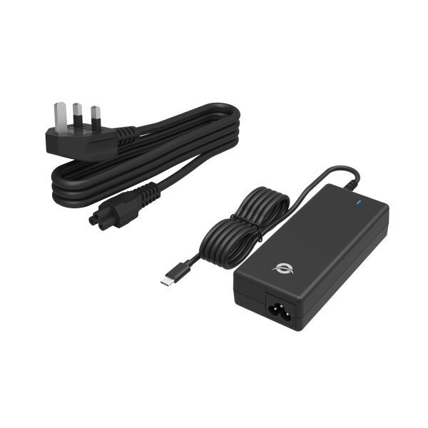 Conceptronic OZUL03BUK 100W GaN USB PD Desktop-Ladegerät, Integriertes USB-C-Kabel, UK-Stecker, Universal, Drinnen, 100 - 240 V, 50 - 60 Hz, 100 W, 1.8 A