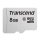 Transcend 300S, 8 GB, MicroSDHC, Klasse 10, NAND, 20 MB/s, 10 MB/s