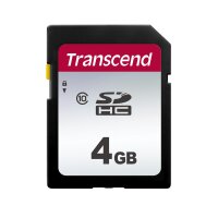 Transcend SDHC 300S 4GB, 4 GB, SDHC, Klasse 10, NAND, 20...