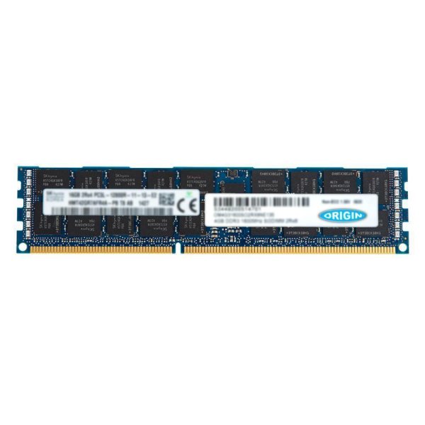 Origin Storage 16GB DDR3 1600MHz RDIMM 2Rx4 ECC 1.35V, 16 GB, 1 x 16 GB, DDR3, 1600 MHz, 240-pin DIMM, Grün