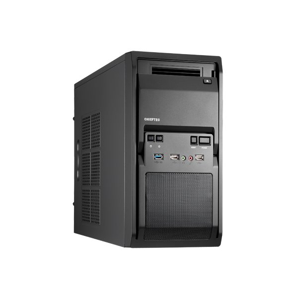 Chieftec Libra LT-01B 350W, Mini Tower, PC, Schwarz, micro ATX, SECC, Heimbüro