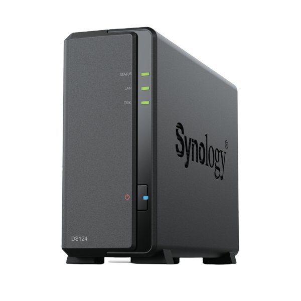 Synology DiskStation DS124, NAS, Desktop, Realtek, RTD1619B, Schwarz