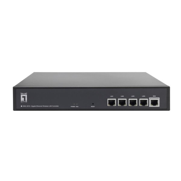 LevelOne Gigabit WLAN-Controller für bis zu 128 APs, Schwarz, Metall, Aktivität, Link, Leistung, 256 MB, 16 MB, 10,100,1000 Mbit/s