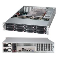 Supermicro SuperChassis 826BAC4-R1K23LPB, Rack, Server, Schwarz, ATX, EATX, 2U, 1200 W