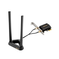 ASUS PCE-AXE59BT AXE5400 BT5.2, Kabelgebunden, PCI Express, WLAN, Wi-Fi 6E (802.11ax), 2402 Mbit/s, Schwarz, Gold, Silber